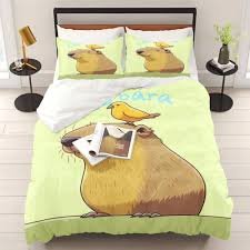 WEQEER Capybara Sängkläder - Roliga & Mjuka 135 x 200 cm