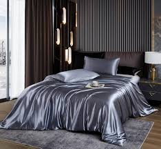 Sedefen Satin Sängkläder 155x220 cm - Grå Nyans