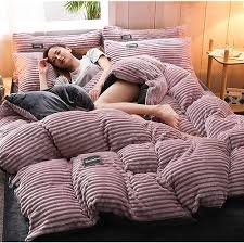 Flanell Cozy 4-delad Vändbar Påslakanset