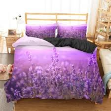 Lila Lavendel Påslakan 150 x 200 cm - Mjukt Sängkläder Set